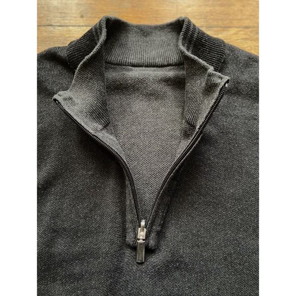 TOMMY BAHAMA Reversible Grey/Black 1/4 Zip Pima Cotton Sweater sz XXL - Picture 10 of 15